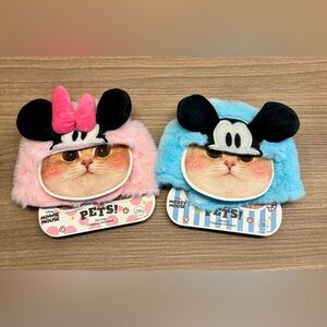 Set of two Minnie Mouse and Mickey Mouse hats, one esch. Famous MINISO